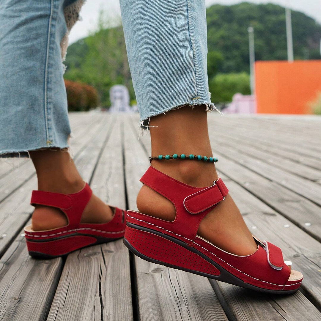 WOMEN LOOP ANKLE STRAP WEDGE SPORT SANDALS
