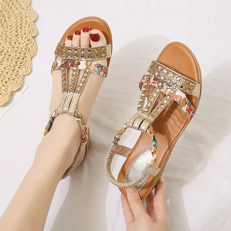 Women's Summer 2025 Hot Sale Orthopaedic Rhinestone Sandals