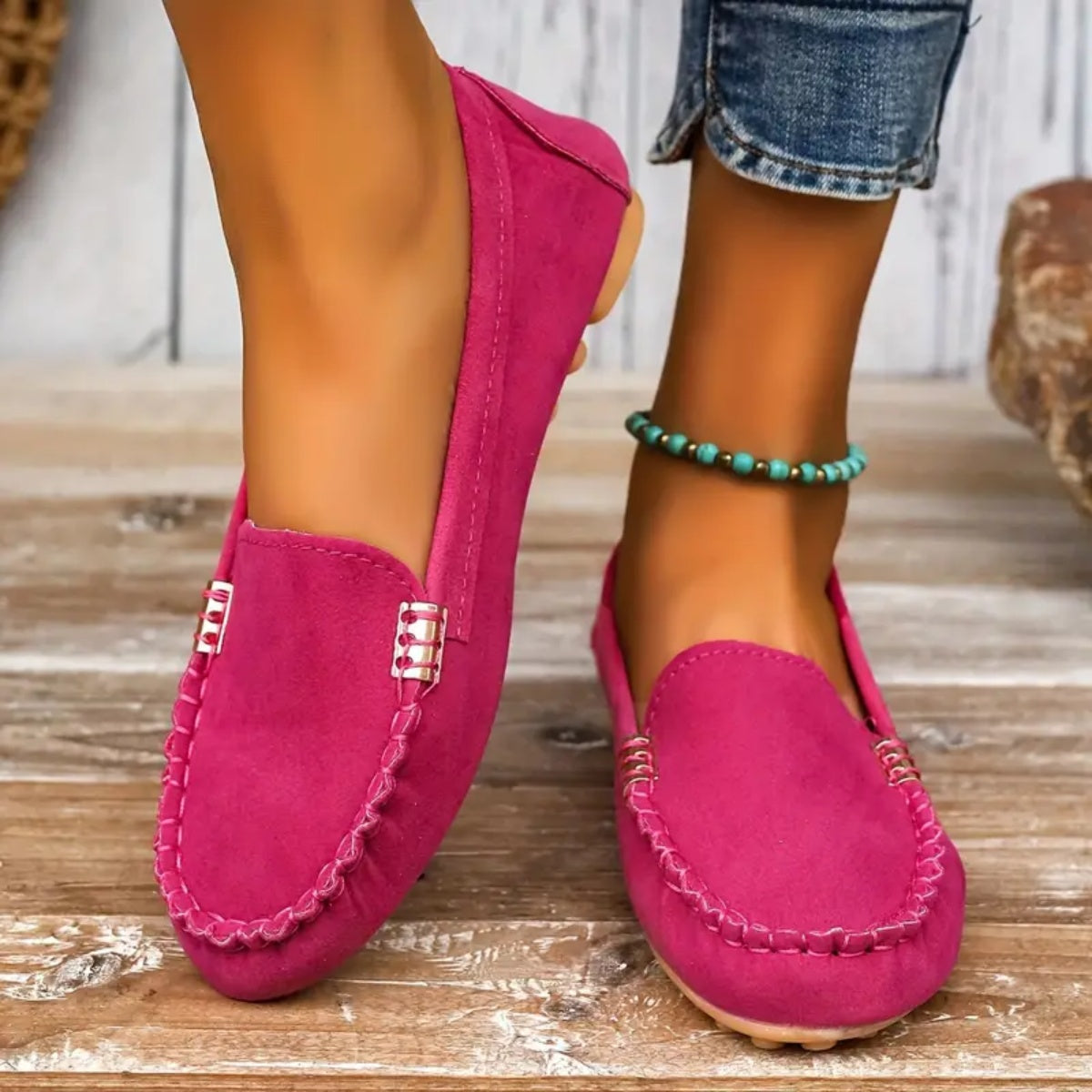 ✨Best-1 Sale Loafers✨|Women's Fall/Winter Metal Decor Loafers Casual Slip On Flat Shoes
