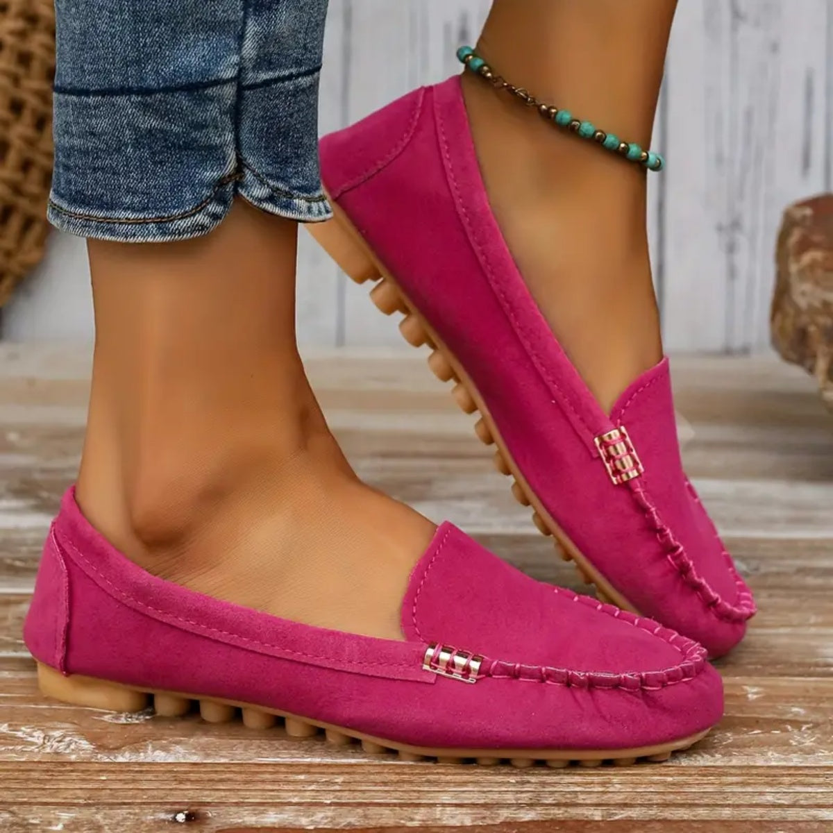 ✨Best-1 Sale Loafers✨|Women's Fall/Winter Metal Decor Loafers Casual Slip On Flat Shoes