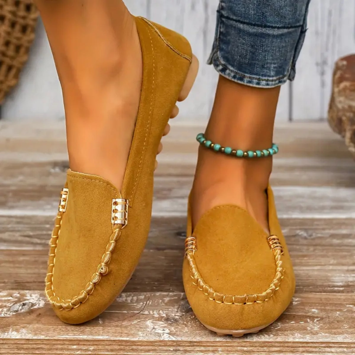 ✨Best-1 Sale Loafers✨|Women's Fall/Winter Metal Decor Loafers Casual Slip On Flat Shoes