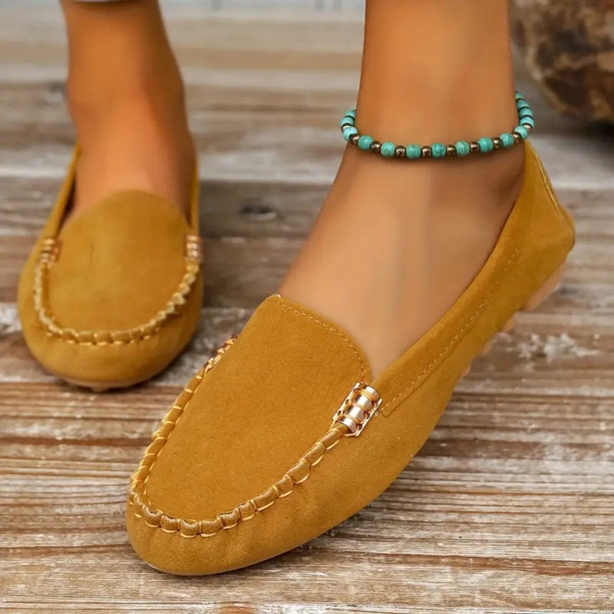 ✨Best-1 Sale Loafers✨|Women's Fall/Winter Metal Decor Loafers Casual Slip On Flat Shoes