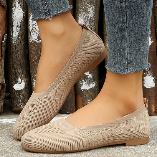 🔥Top-1 Flat Shoes 2025🔥Women's Slip-On Woven Flat Casual Shoes