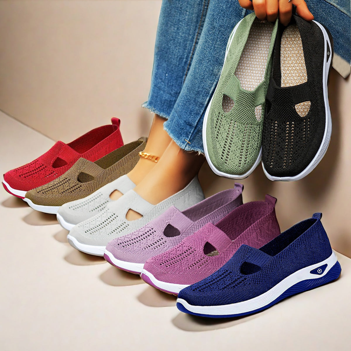 ⭐️Last Day 59% OFF Summer Promotion⭐️Women's Casual Orthopedic Walking Flats for Middle-Aged and Seniors