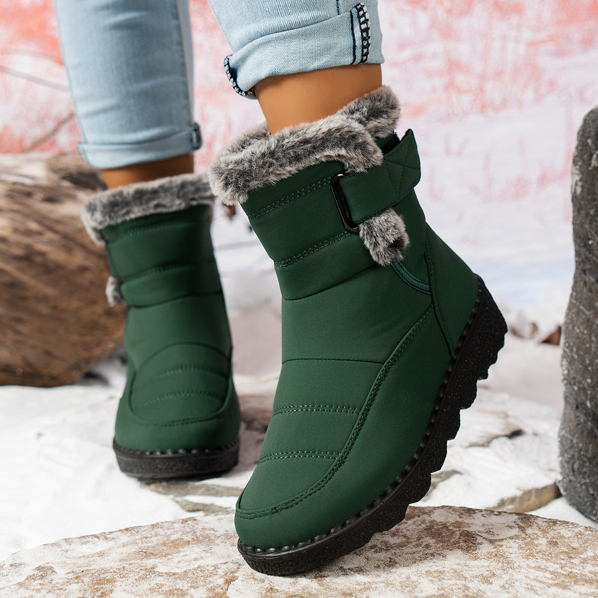 🔥Best-1 Sale Snow Boots 2025🔥Women's Winter Warm Fleece-Lined Snow Boots