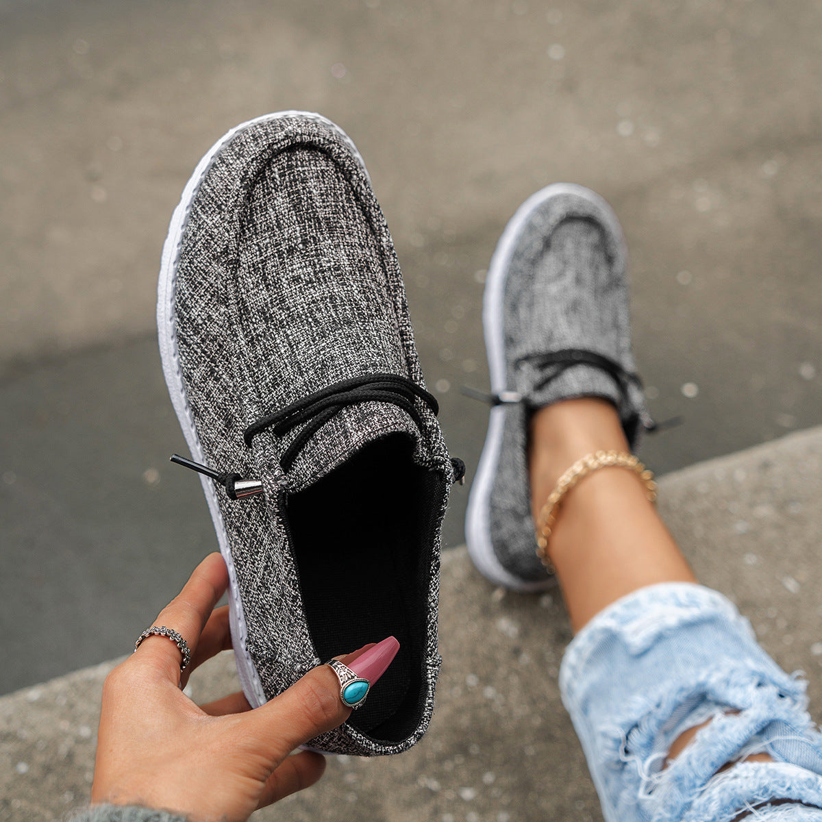 ✨5-Star Canvas Flat✨Women's Casual Flat Shoes Breathable Non-slip Loafers