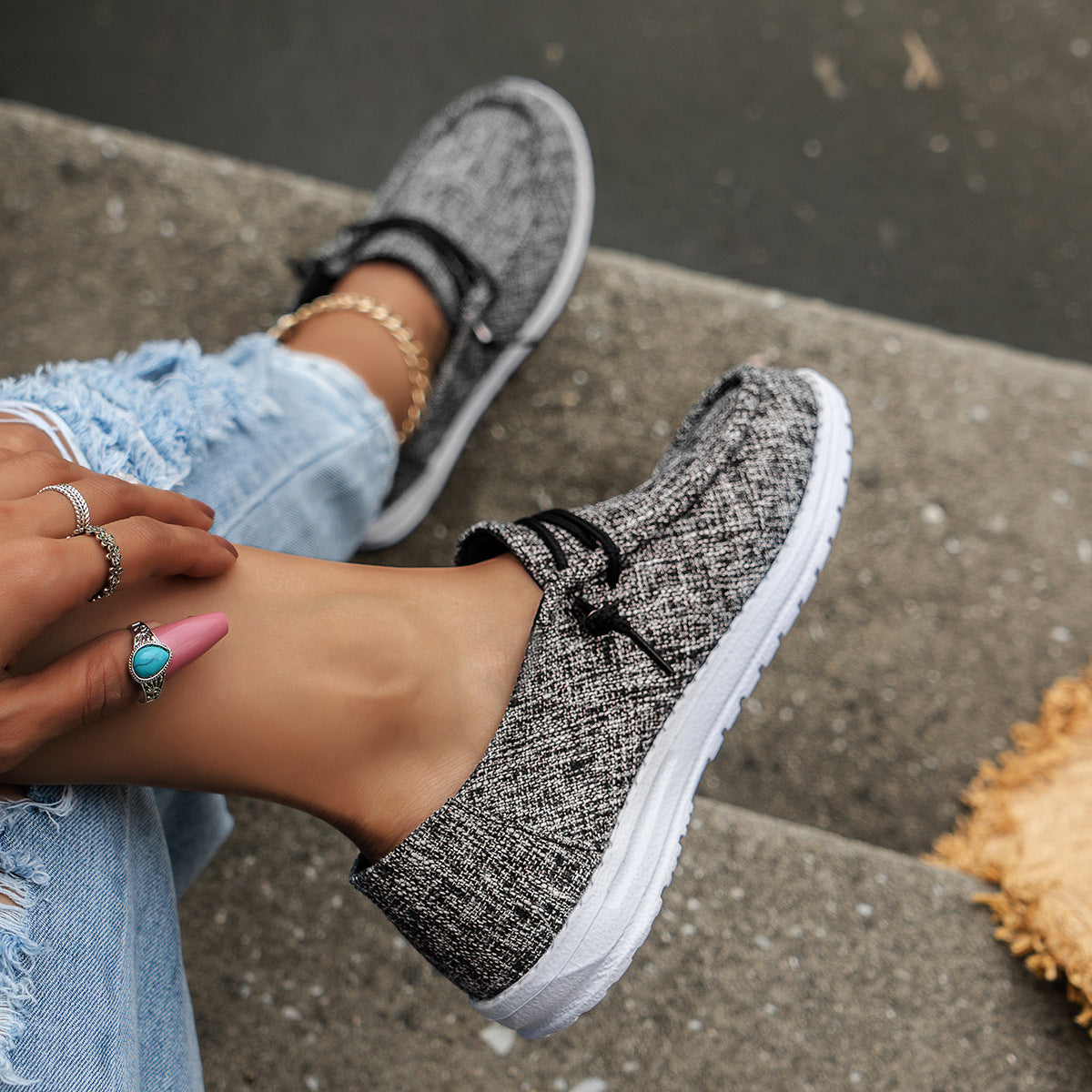 ✨5-Star Canvas Flat✨Women's Casual Flat Shoes Breathable Non-slip Loafers