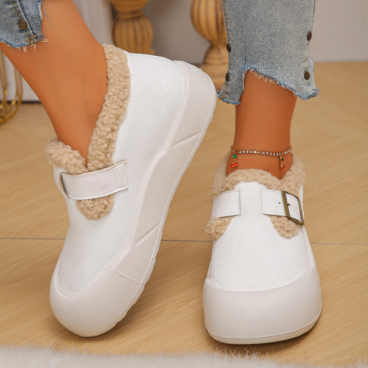 🔥Last Day 69% OFF🔥Women's Winter Non-slip Thick Warm Shoes Comfortable Fleece Snowboot