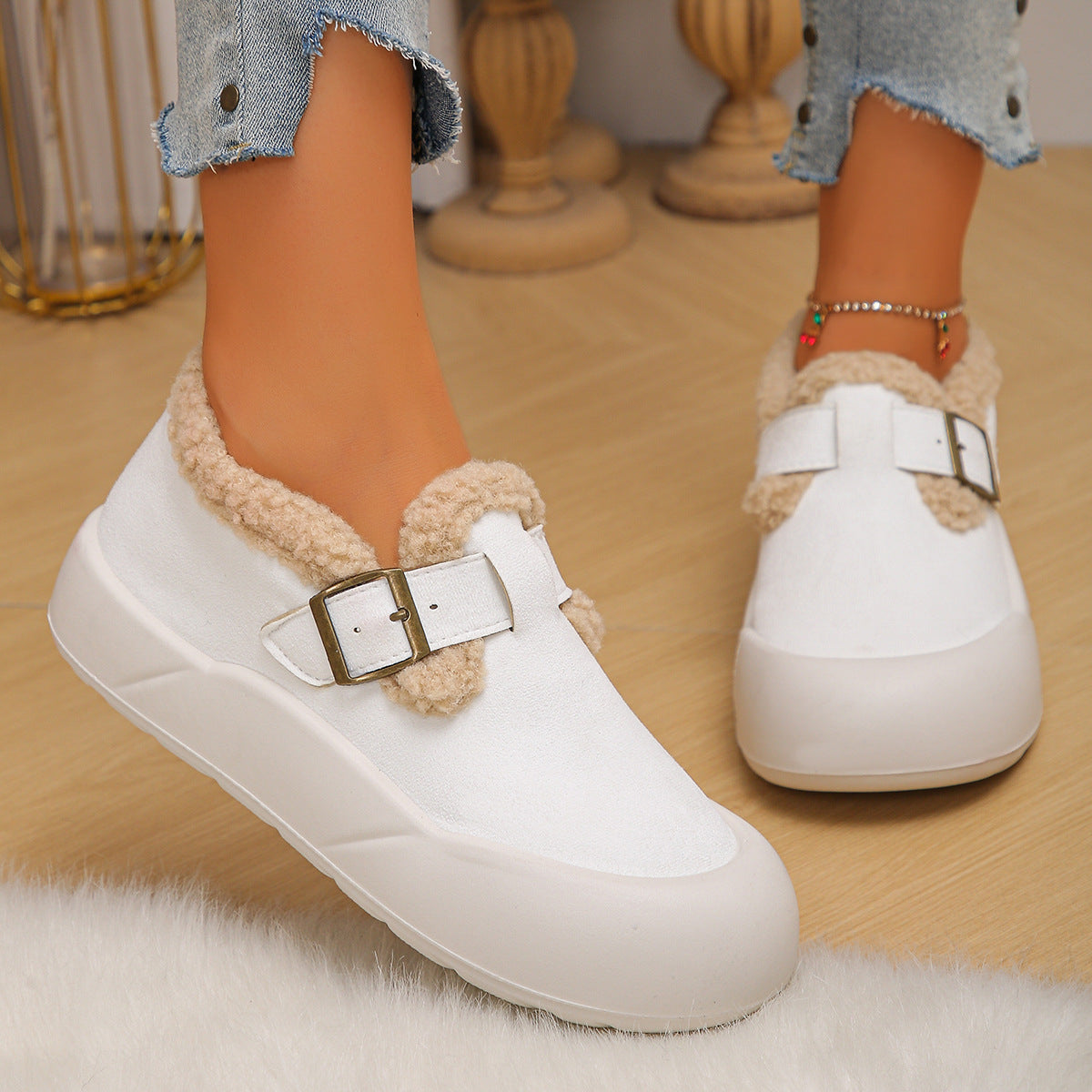 🔥Last Day 69% OFF🔥Women's Winter Non-slip Thick Warm Shoes Comfortable Fleece Snowboot