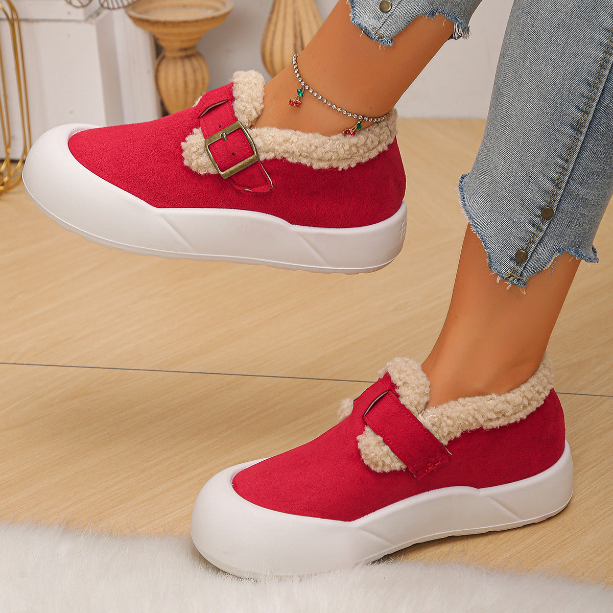 🔥Last Day 69% OFF🔥Women's Winter Non-slip Thick Warm Shoes Comfortable Fleece Snowboot