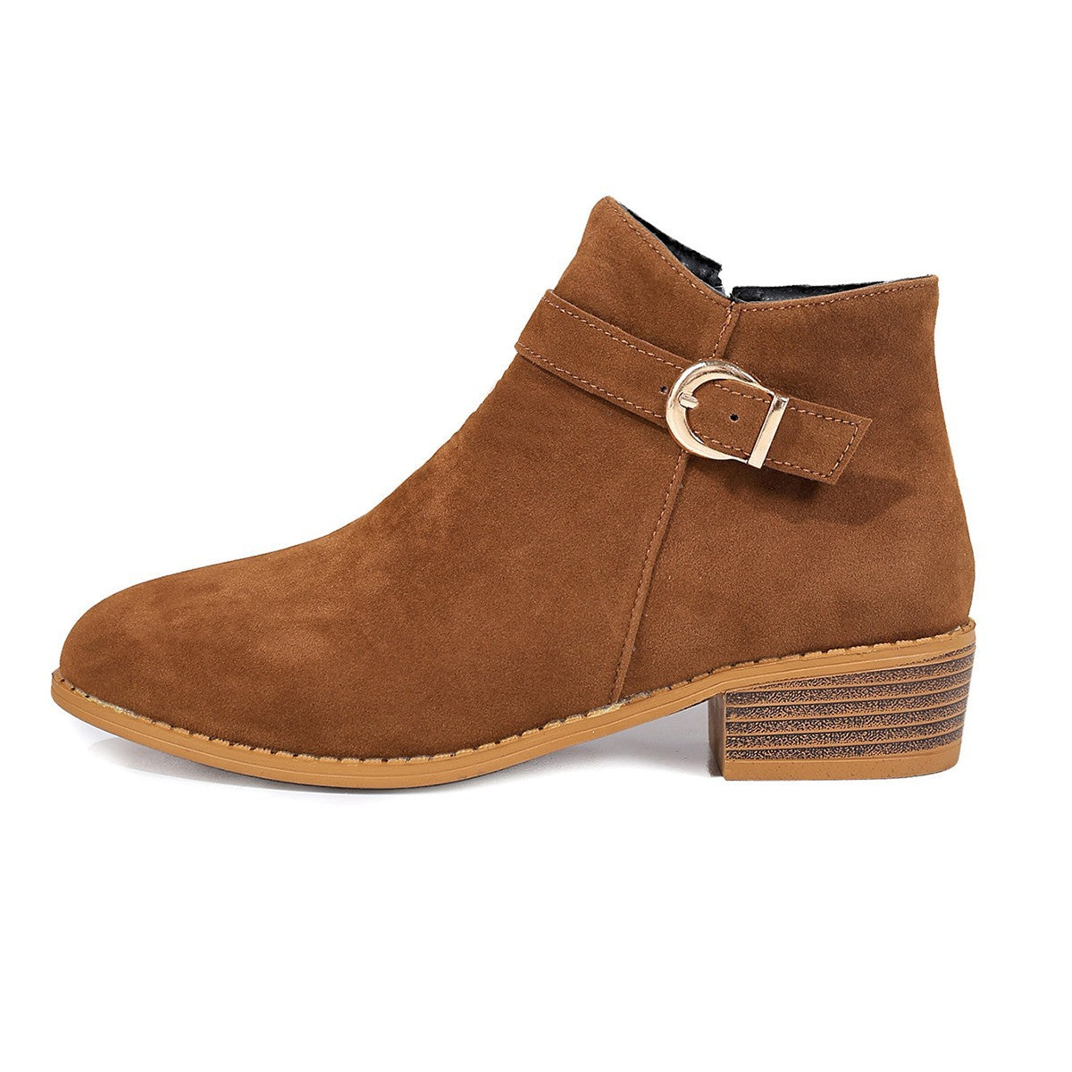 ✨Best-1 Sale Boots✨|Women's Slip-On Ankle Boots with Buckle Strap Detail