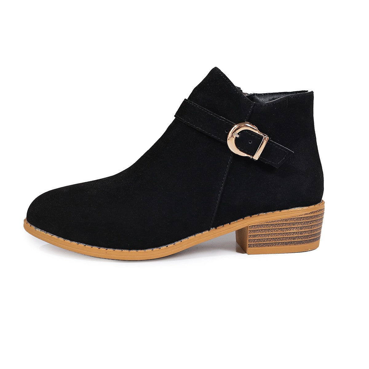 ✨Best-1 Sale Boots✨|Women's Slip-On Ankle Boots with Buckle Strap Detail