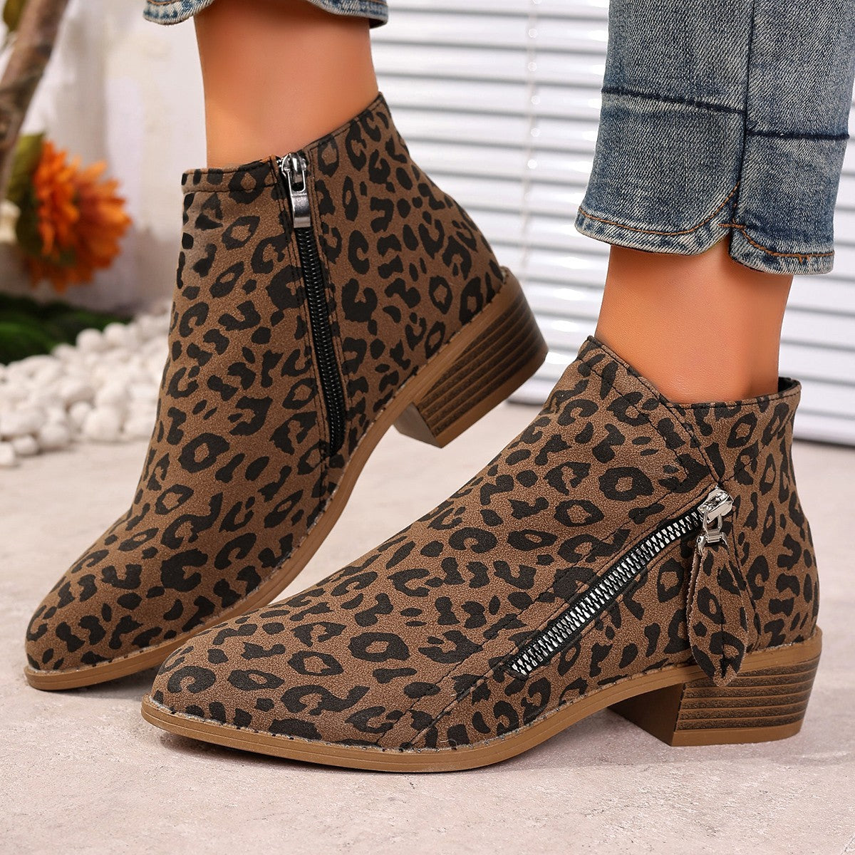 🔥Last Day 69% OFF🔥Women’s Comfort Walking Ankle Boots – Low Heel, Zipper Closure, Orthopedic Arch Support
