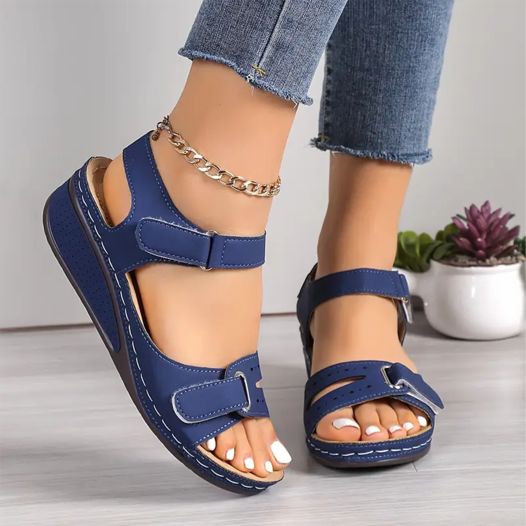 WOMEN LOOP ANKLE STRAP WEDGE SPORT SANDALS