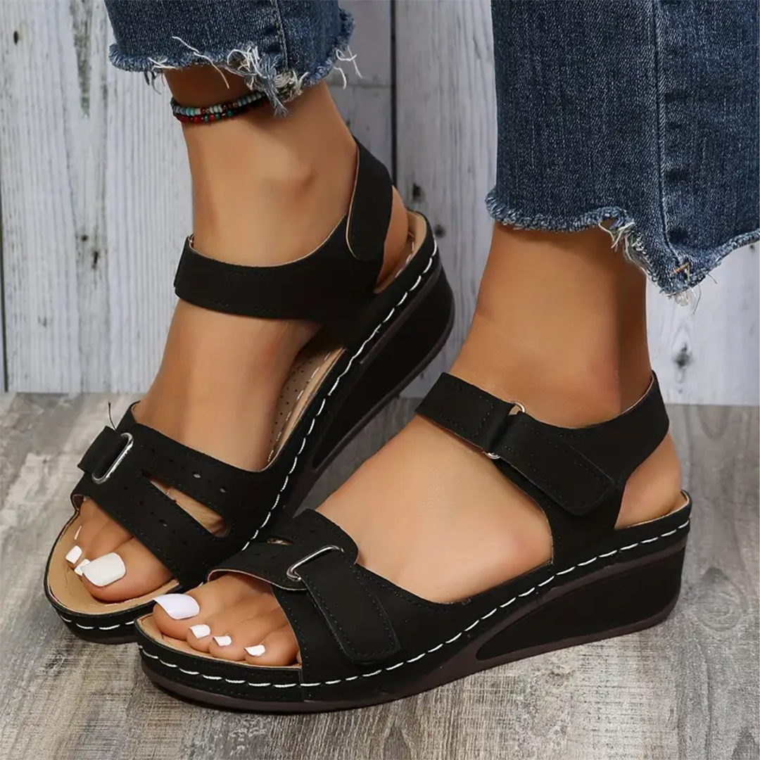 WOMEN LOOP ANKLE STRAP WEDGE SPORT SANDALS