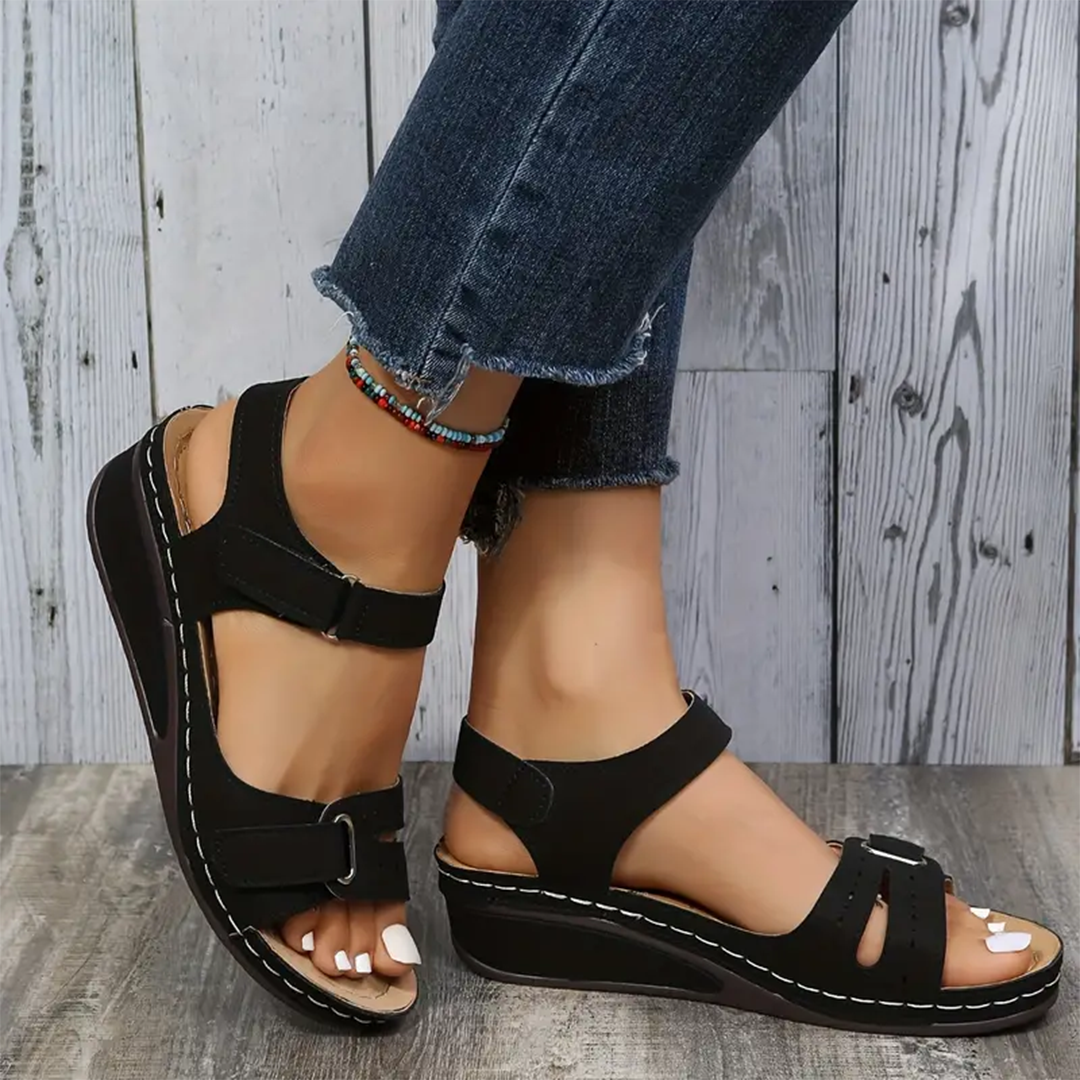 WOMEN LOOP ANKLE STRAP WEDGE SPORT SANDALS