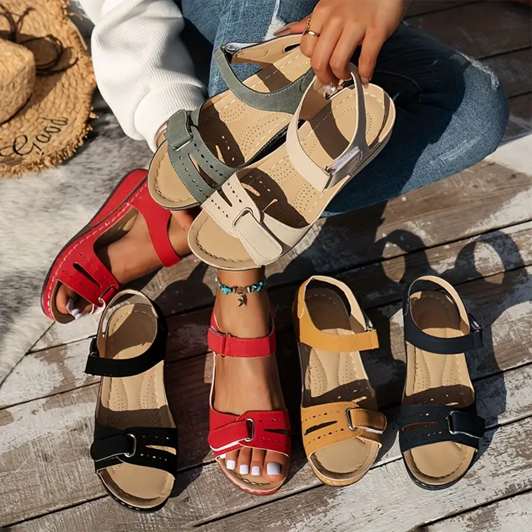 WOMEN LOOP ANKLE STRAP WEDGE SPORT SANDALS